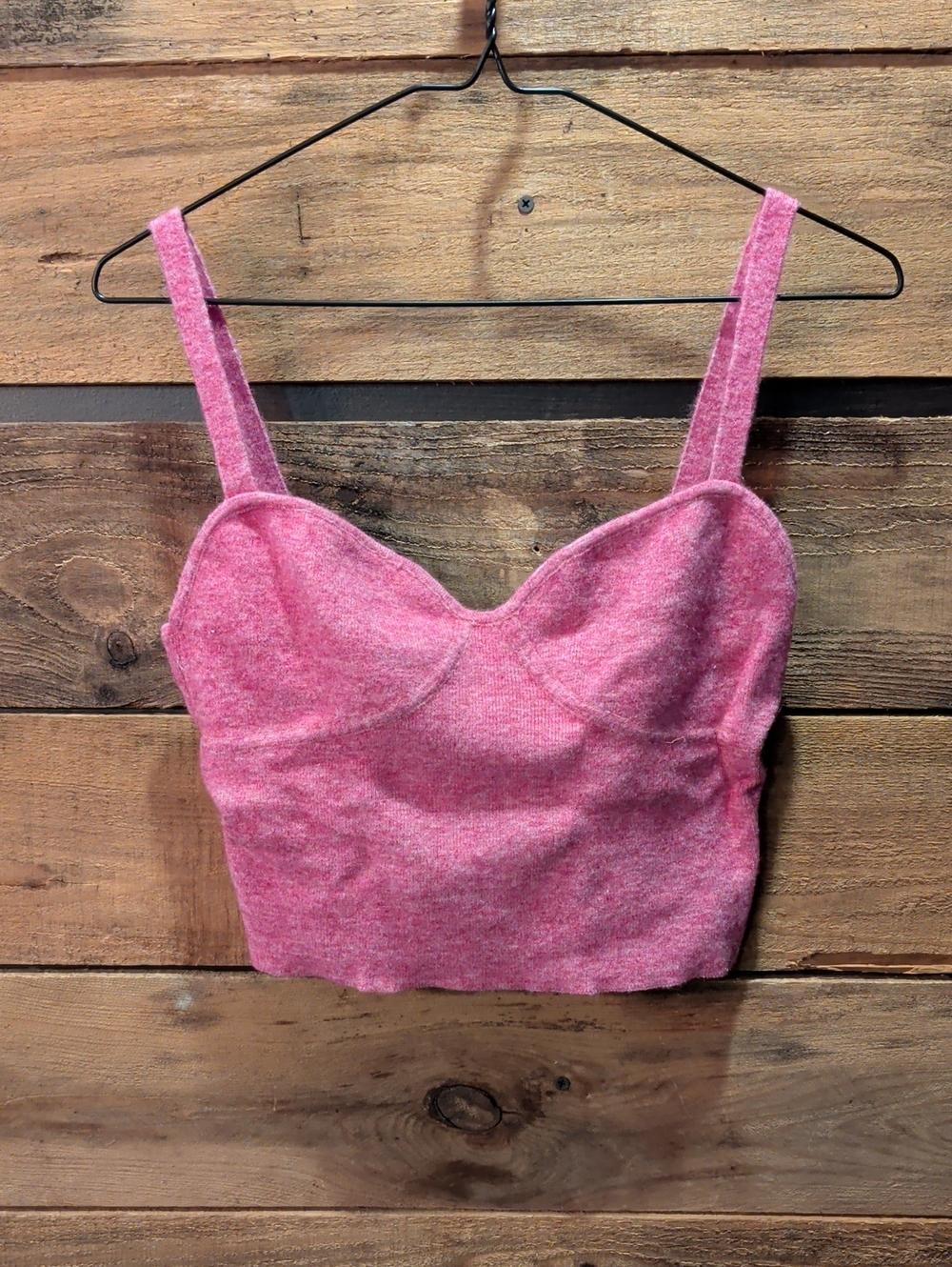 Wilfred Rose Pink Ribbed Bustier Camisole